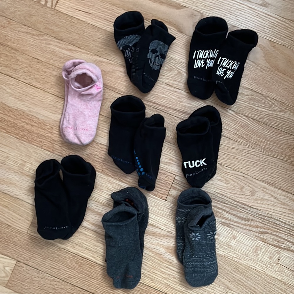 Pack of 9 GUC Pure Barre socks!